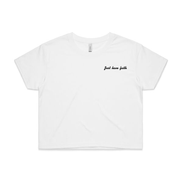 Just have faith // Crop Tee // White Thumbnail