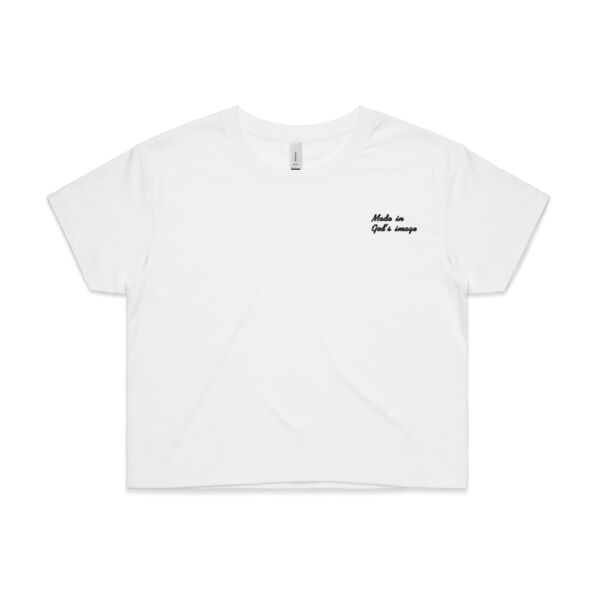 Made in God's image // Crop Crew // White Thumbnail