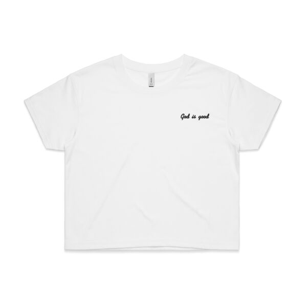 God is good // Crop Tee // White Thumbnail