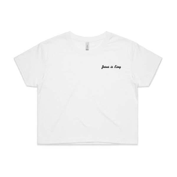 Jesus is king // Crop Tee // White Thumbnail