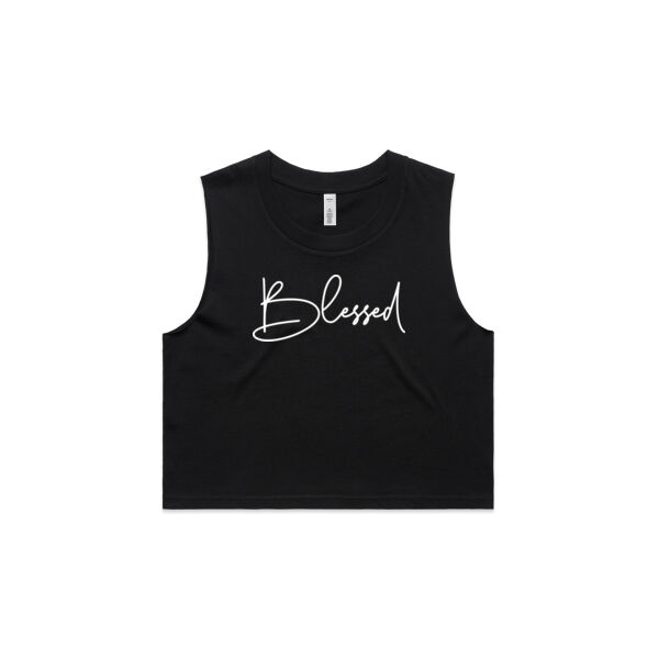Blessed // Crop Tank // Black Thumbnail