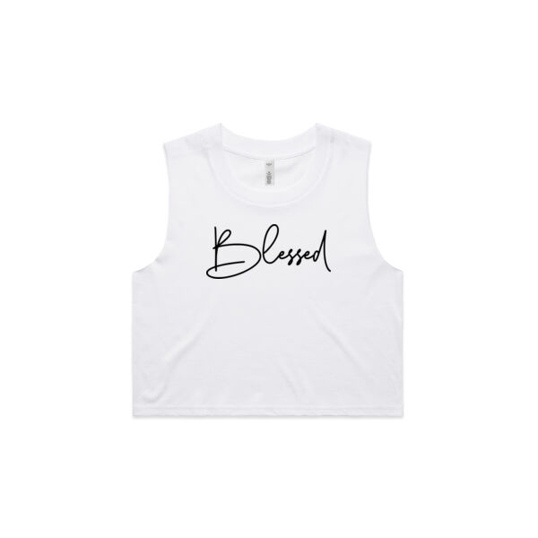 Blessed // Crop Tank // White Thumbnail