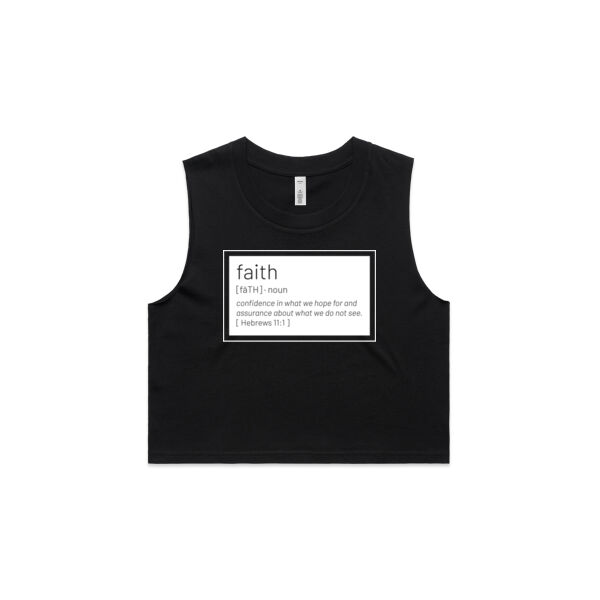 Faith // Crop Tank // Black Thumbnail